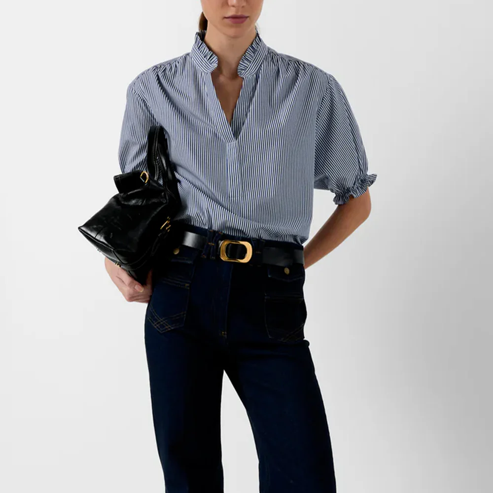 Gerard Darel - Blouse Clee - Bleu Ocean - Image 2