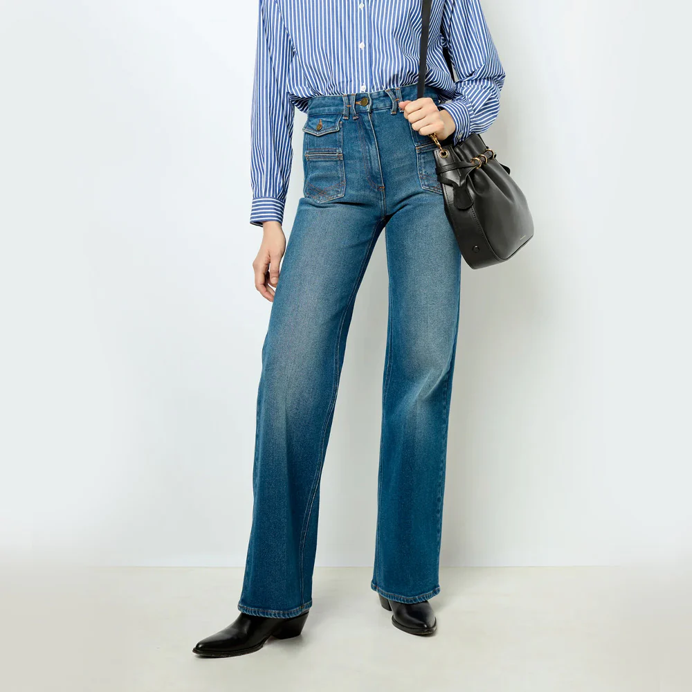 Gerard Darel - Jean flare Anna - Denim Brut - Image 2