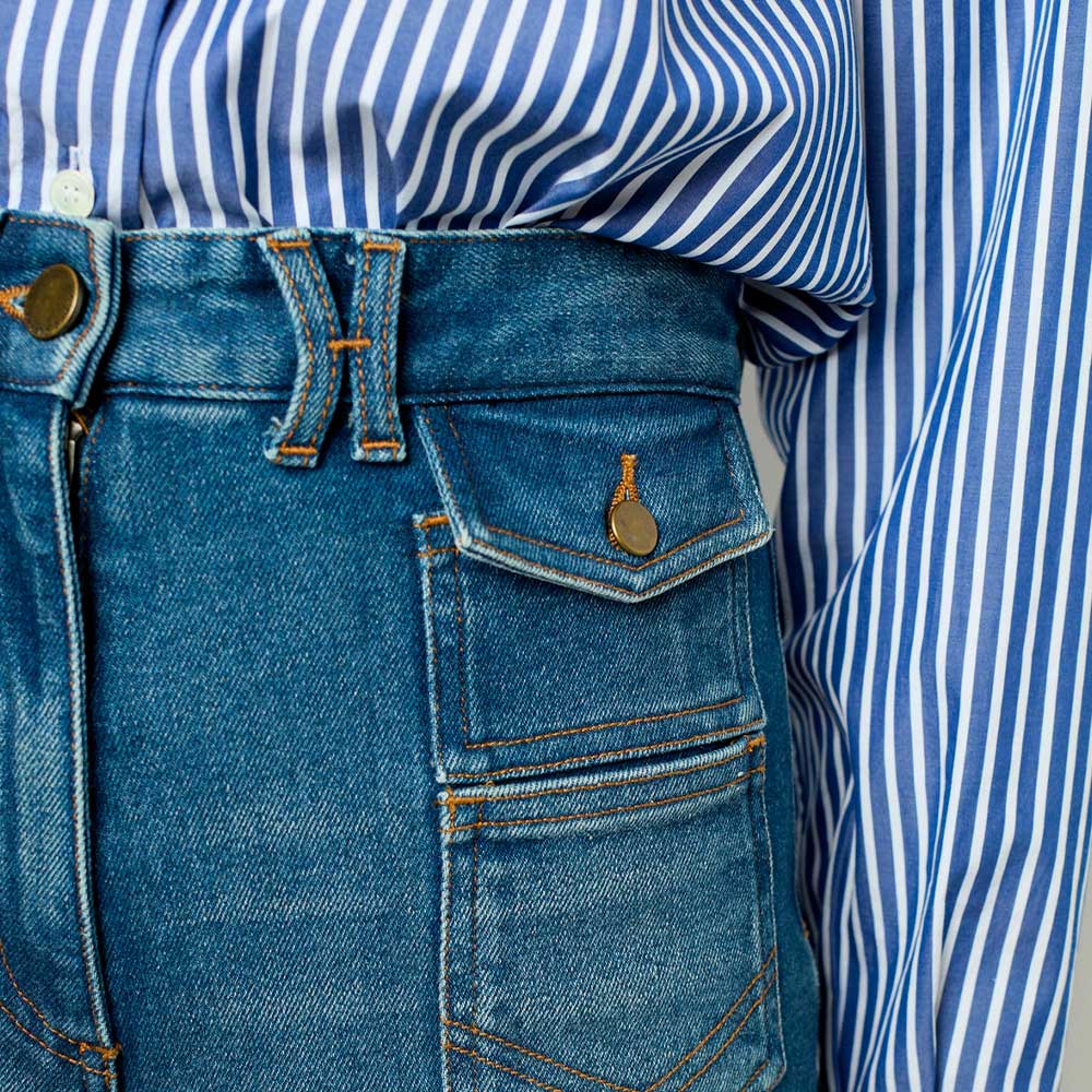 Gerard Darel - Jean flare Anna - Denim Brut - Image 4