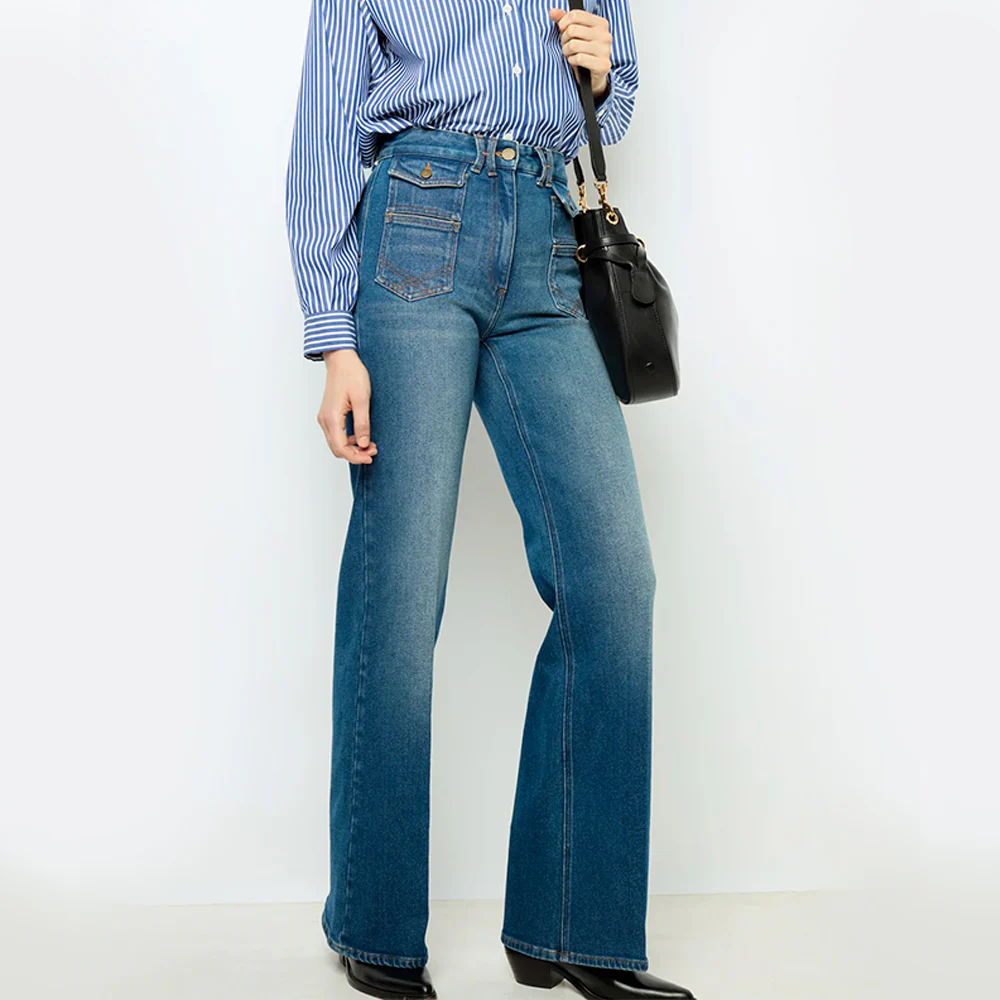Gerard Darel - Jean flare Anna - Denim Brut - Image 5