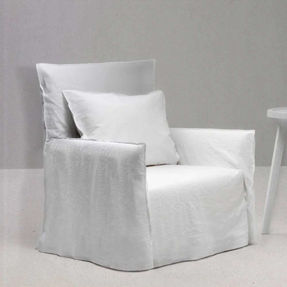 Gervasoni - Fauteuil Ghost n°05 - Lin Blanc - Image 3