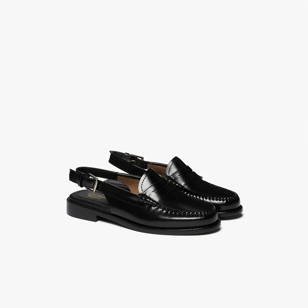 GH Bass - Mocassins Weejun Penny Slingback - Noir - Image 2