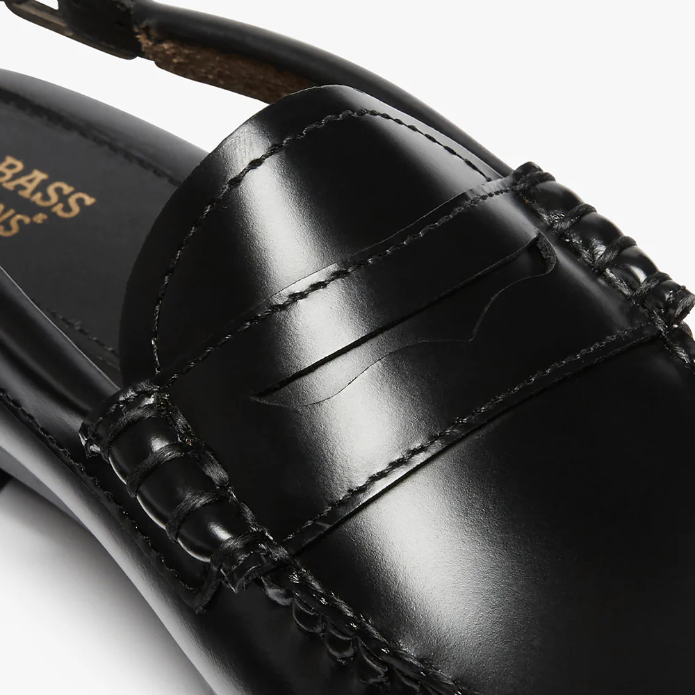 GH Bass - Mocassins Weejun Penny Slingback - Noir - Image 5
