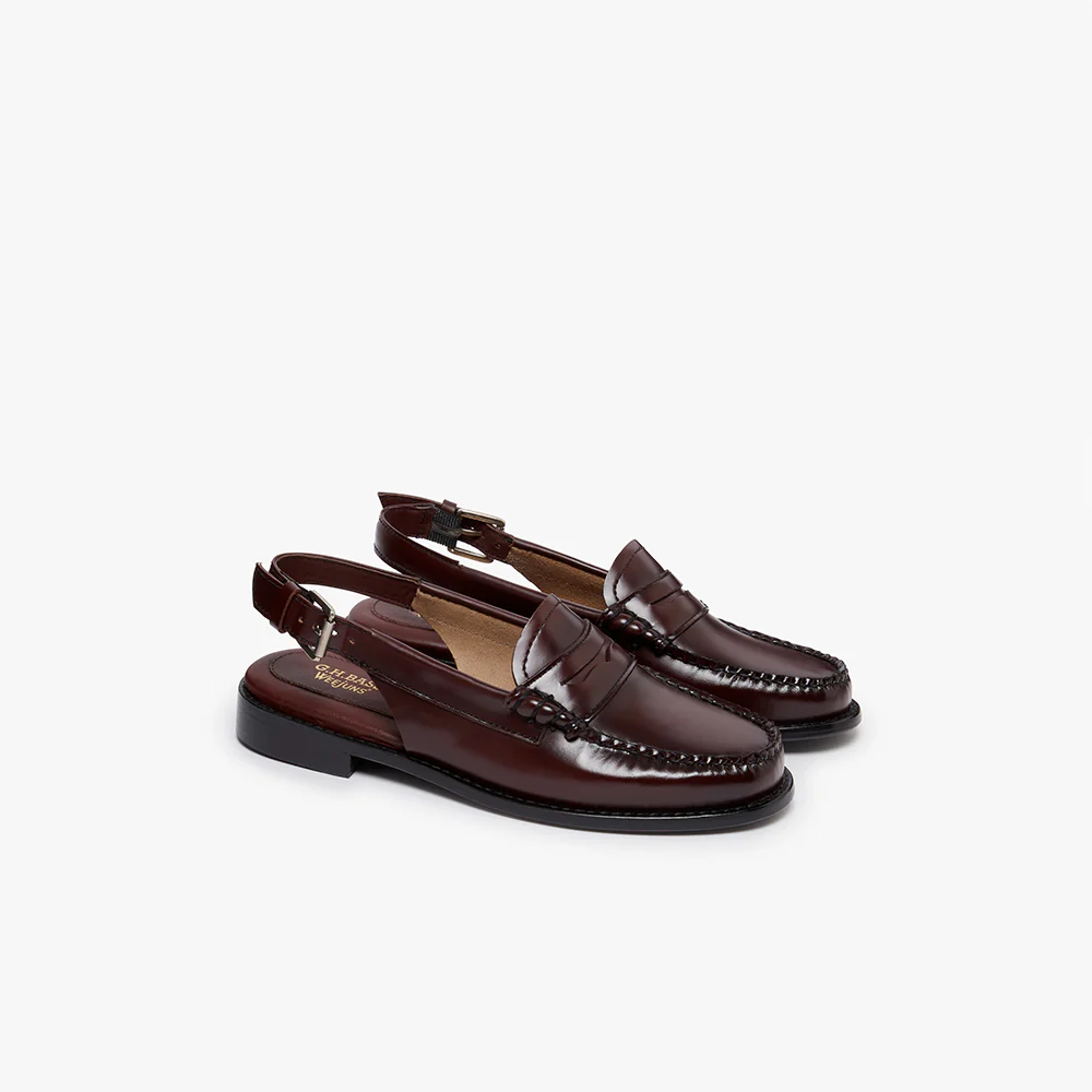 GH Bass - Mocassins Weejun Penny Slingback - Wine - Image 2