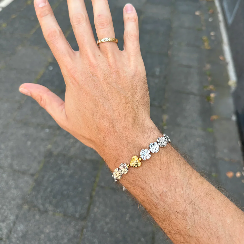 Gottlob - Bracelet Edition N° 3 - Silver Gold Heart - Image 3