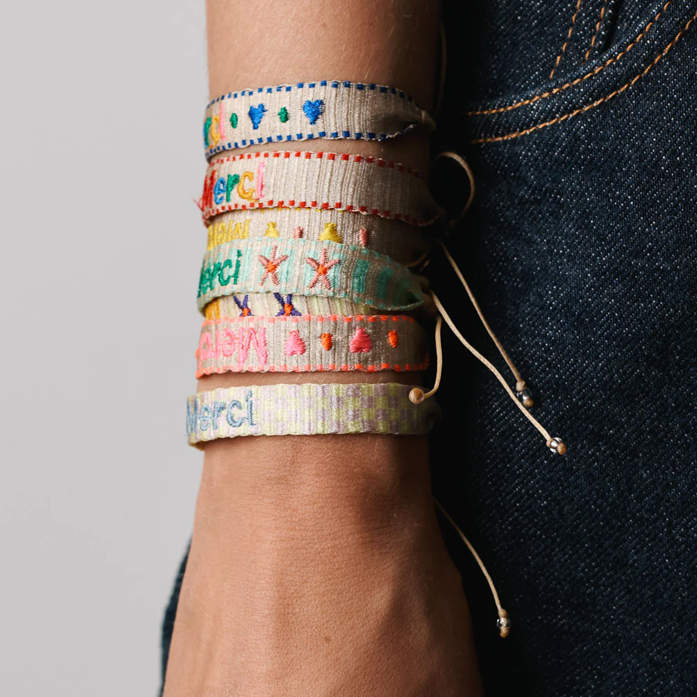 Guanabana x Merci - Bracelet Damier - Jaune & Violet - Image 3