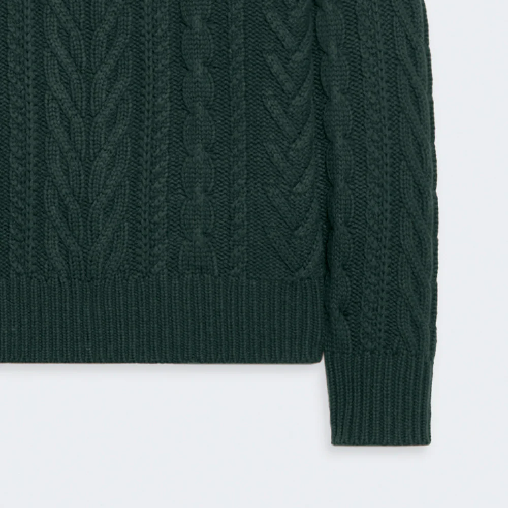 Guest In Residence - Maille Fisherman Crew - Vert Holly - Image 3