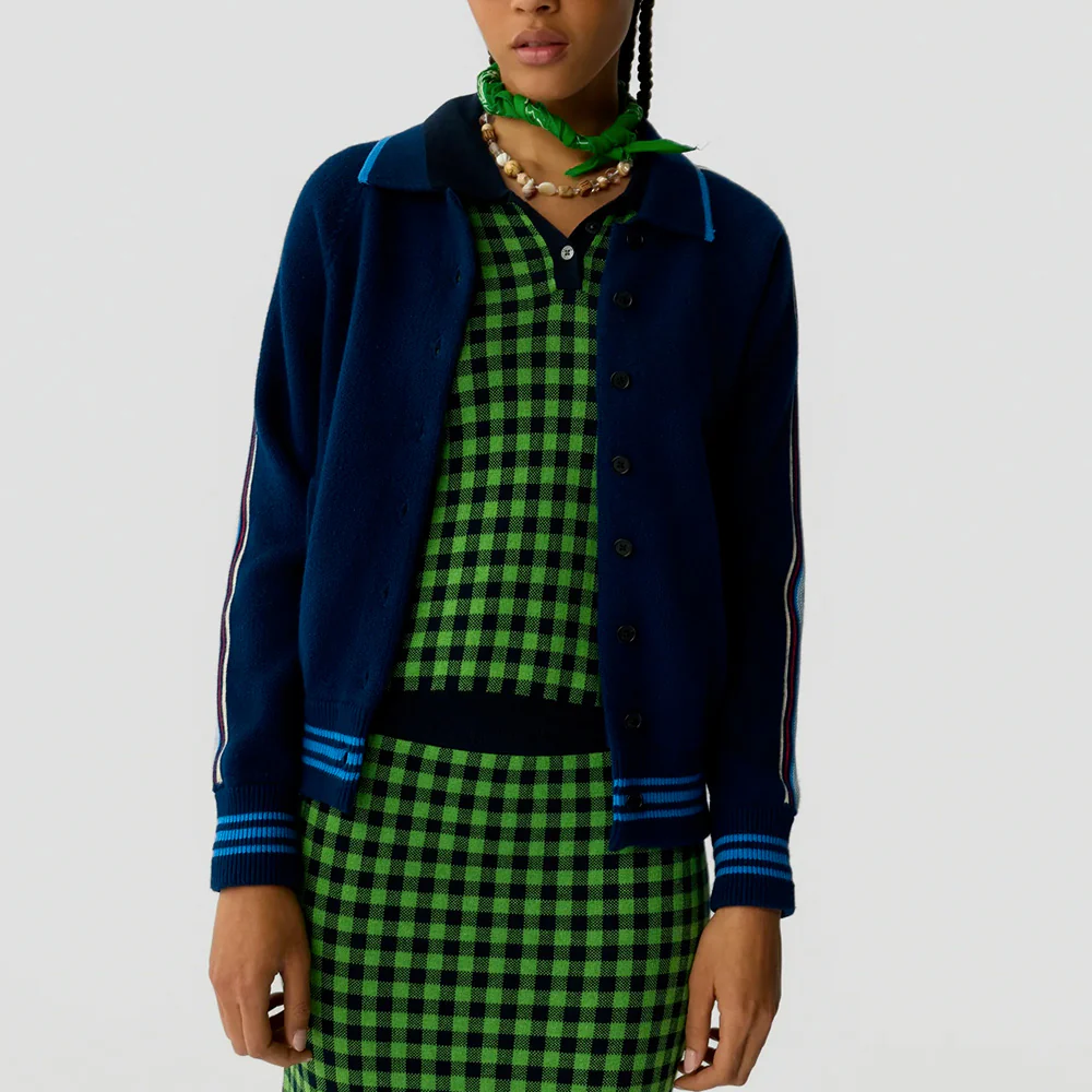 Guest In Residence - Veste Varsity - Marine - Image 5