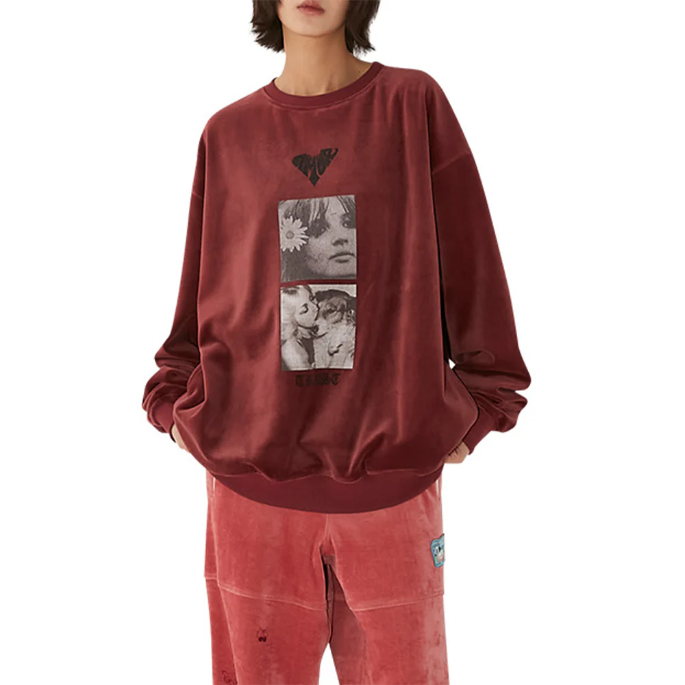 Halfway Native - Sweat Amor Velour - Bordeau - Image 3