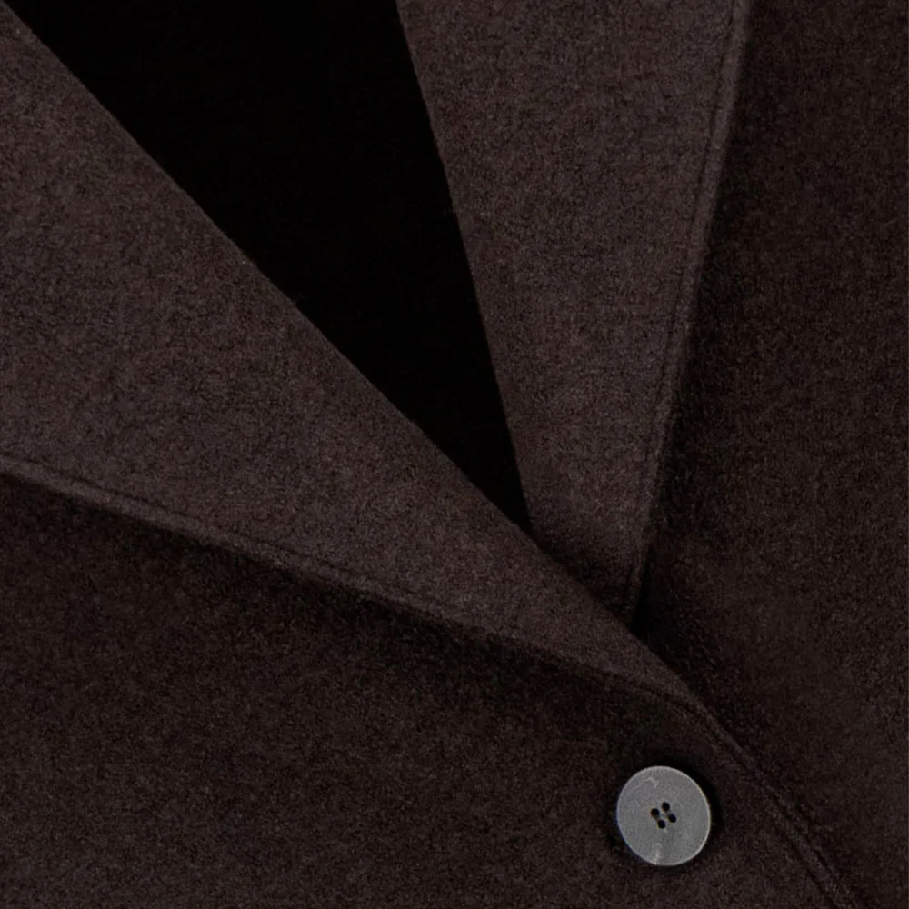 Harris Wharf London - Manteau Greatcoat - Bordeaux - Image 5