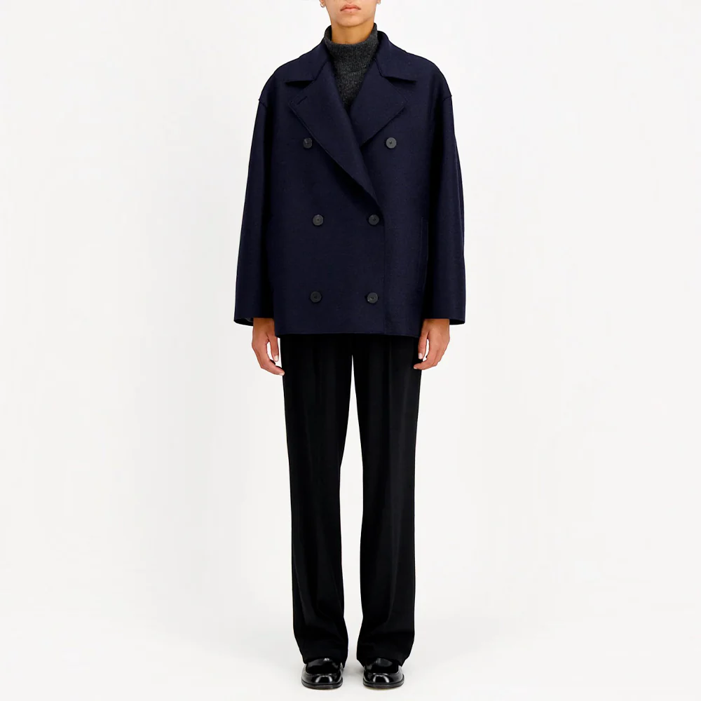 Harris Wharf London - Manteau Peacoat Oversized - Marine - Image 3
