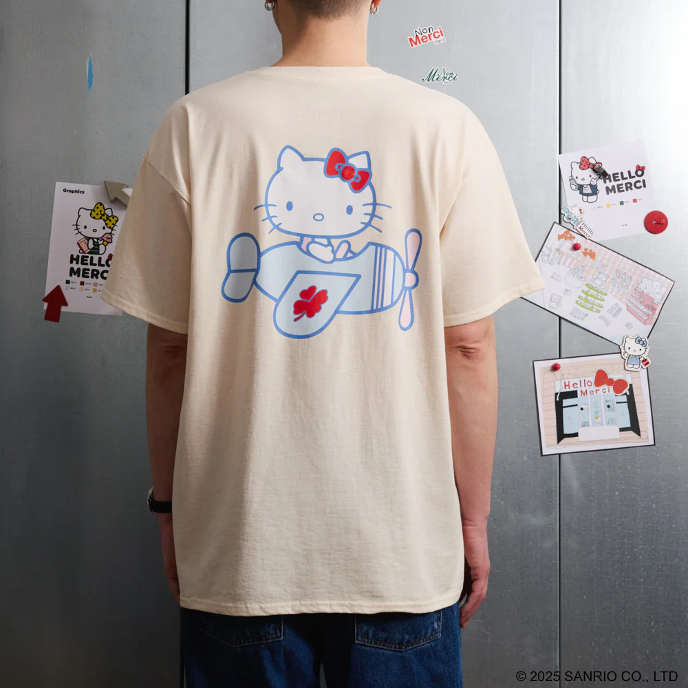 Hello Kitty x Merci - T-Shirt Avion - Ecru - Image 5