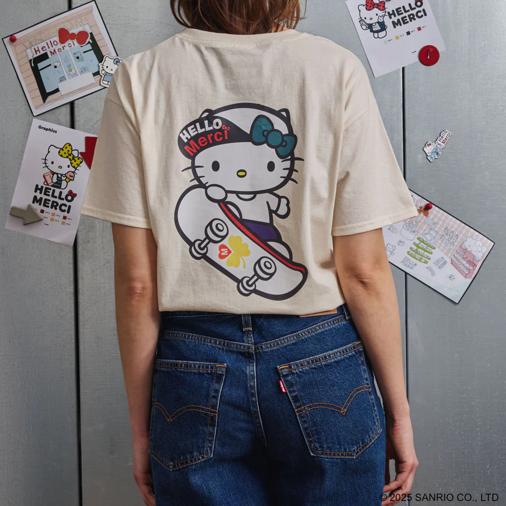 Hello Kitty x Merci - T-Shirt Skate - Ecru - Image 2