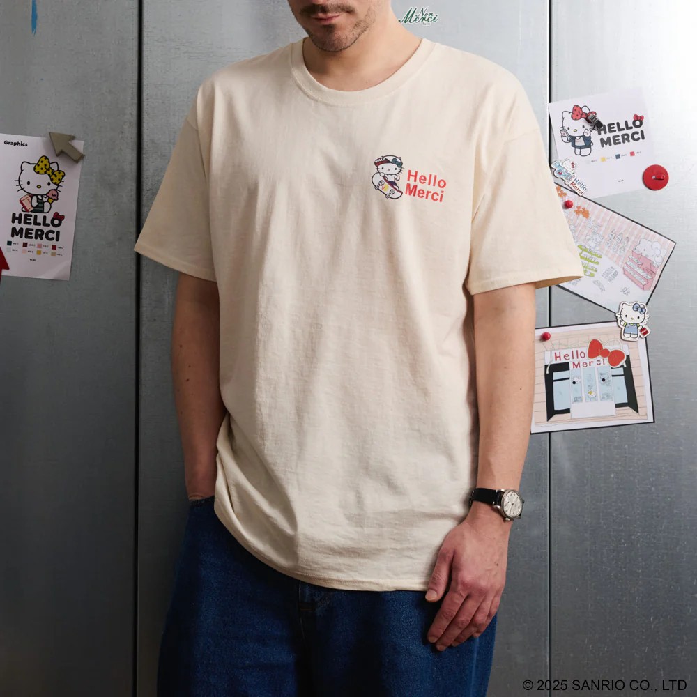 Hello Kitty x Merci - T-Shirt Skate - Ecru - Image 4