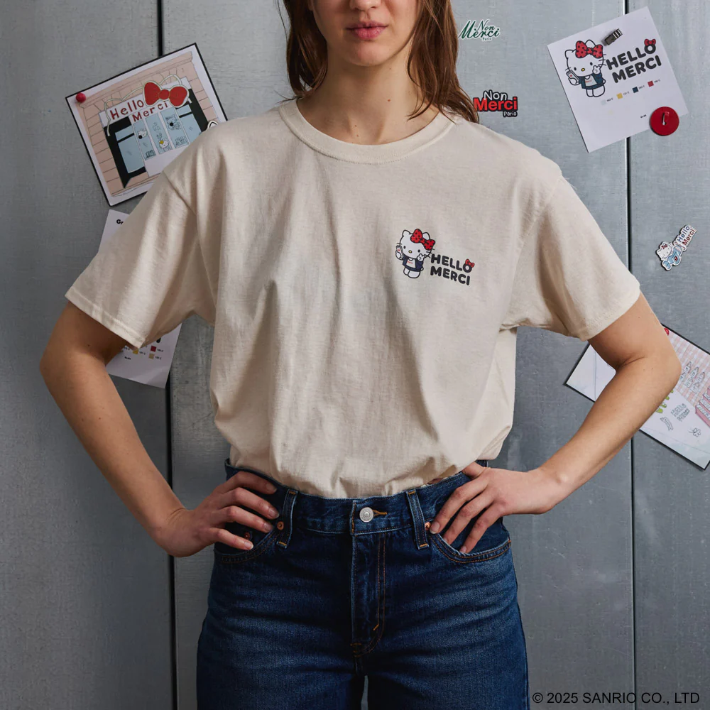 Hello Kitty x Merci - T-Shirt Téléphone - Ecru