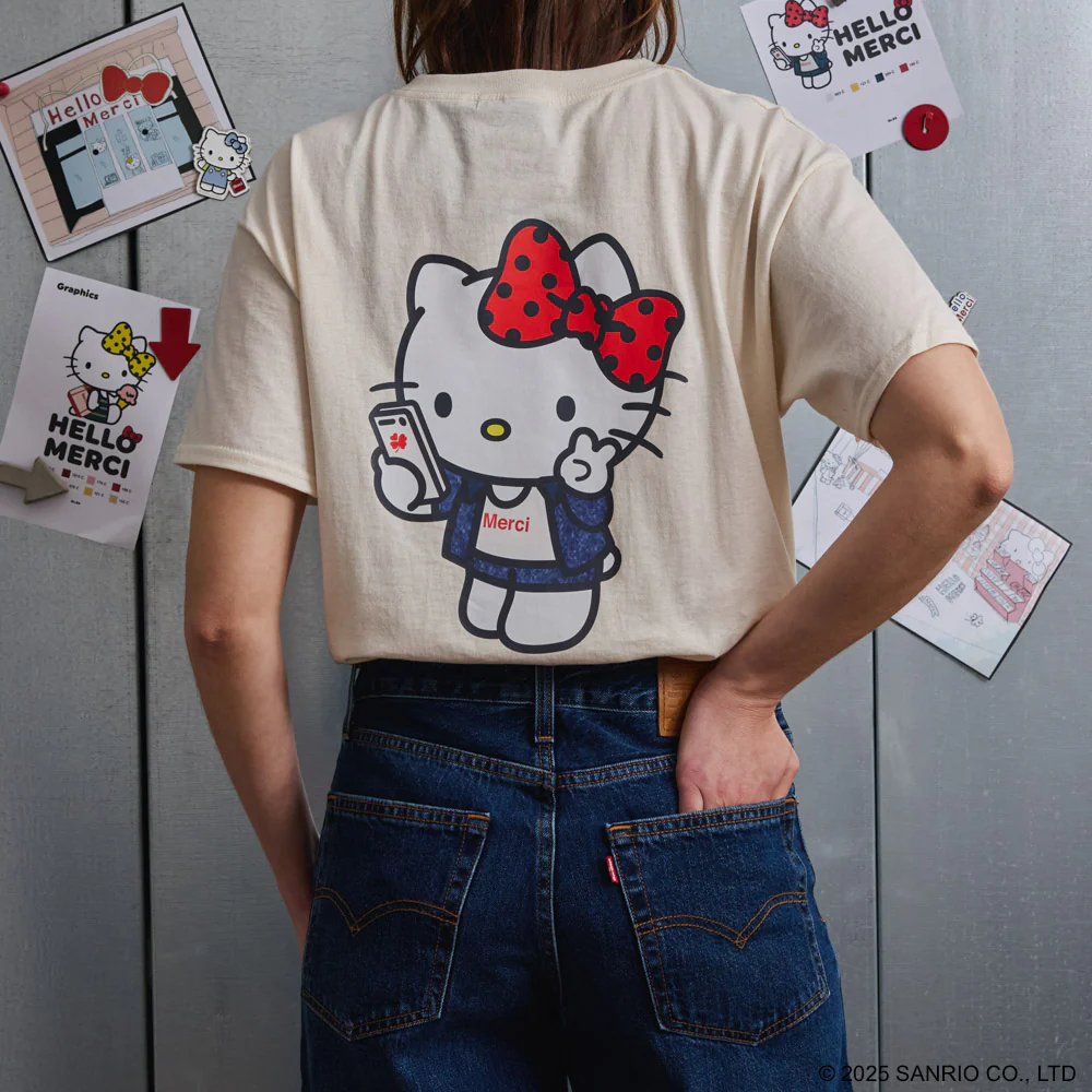Hello Kitty x Merci - T-Shirt Téléphone - Ecru - Image 2