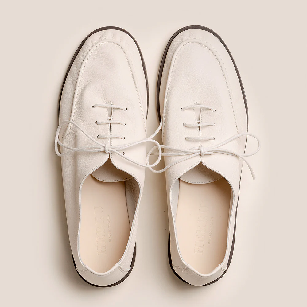 Hereu - Mocassins Juliol Lace Up - Ivoire - Image 3