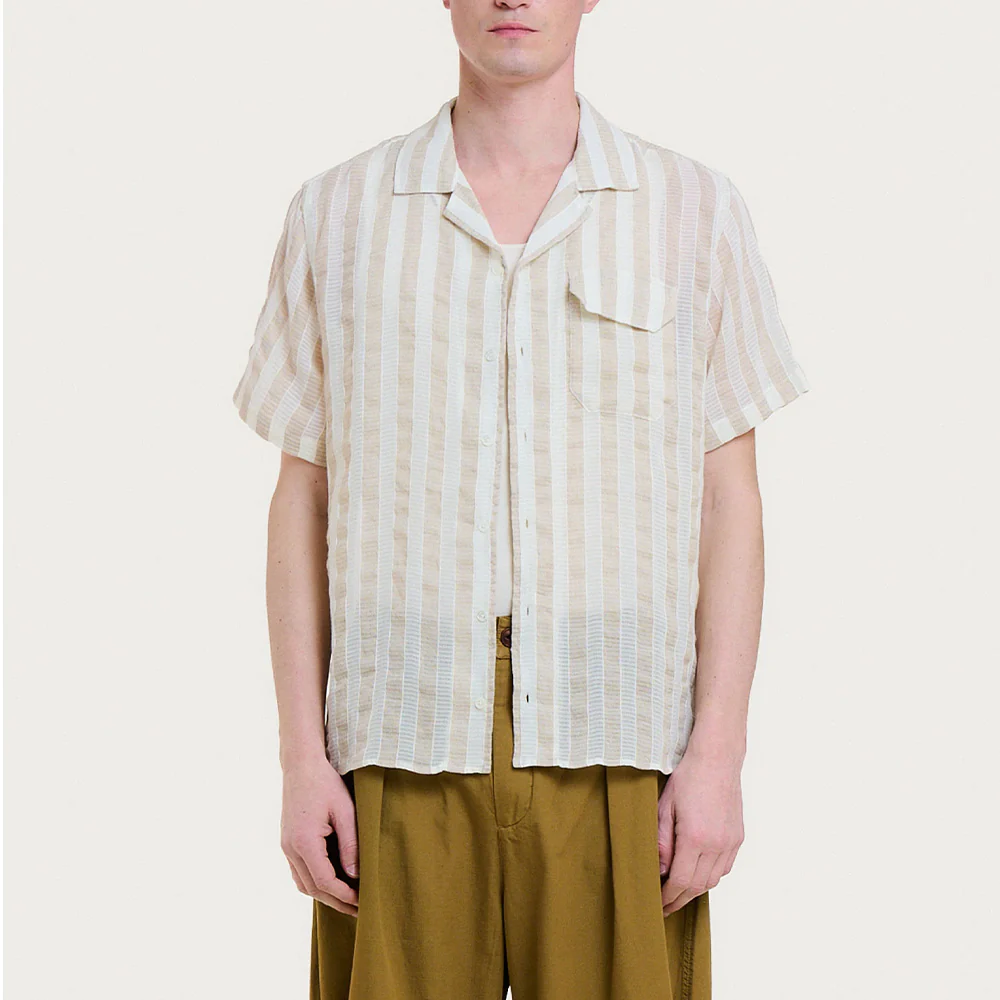 Homecore - Chemise Guarda Lotie - Beige Stripes - Image 2