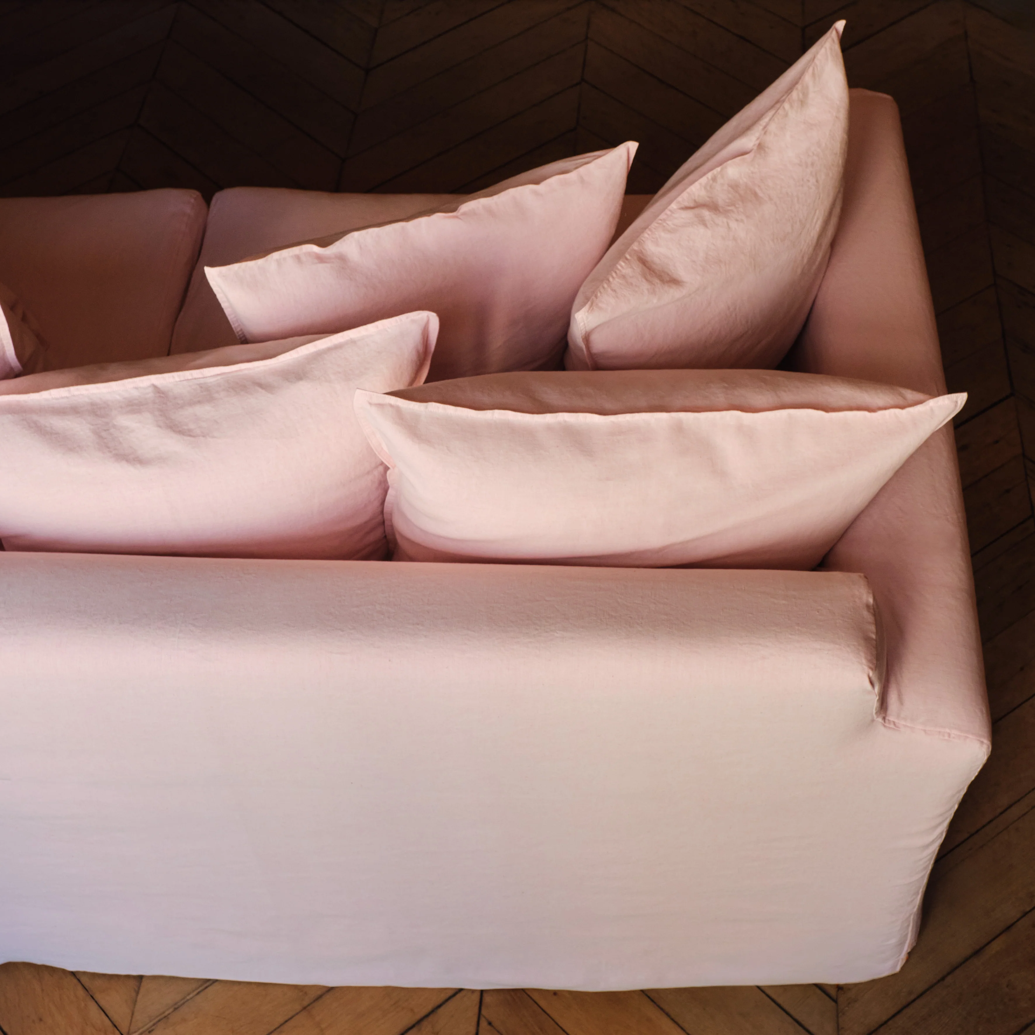 Housse de canapé convertible - Rose Granité - Image 4
