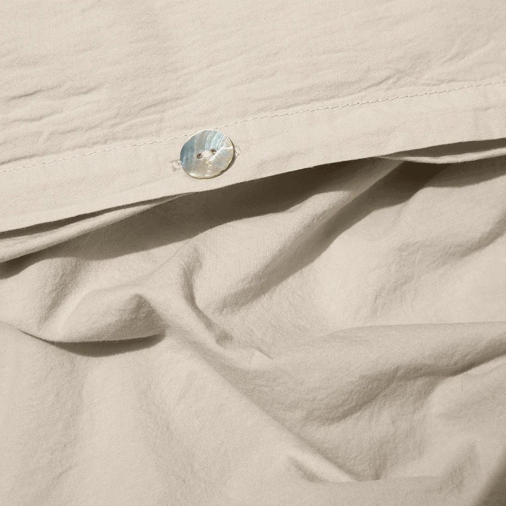Housse de couette en percale de coton - Beige Dune - Image 6