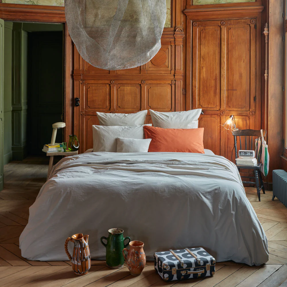 Housse de couette en percale de coton - Beige Dune - Image 7