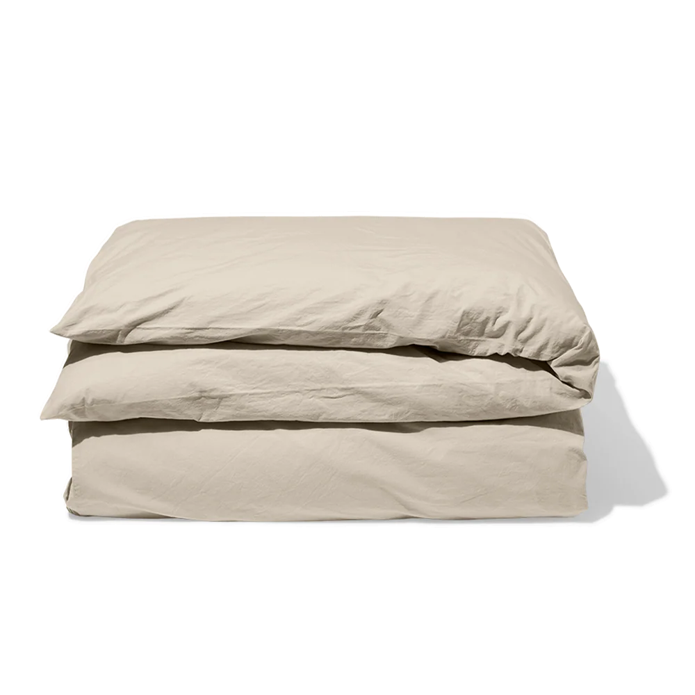 Housse de couette en percale de coton - Beige Dune - Image 8