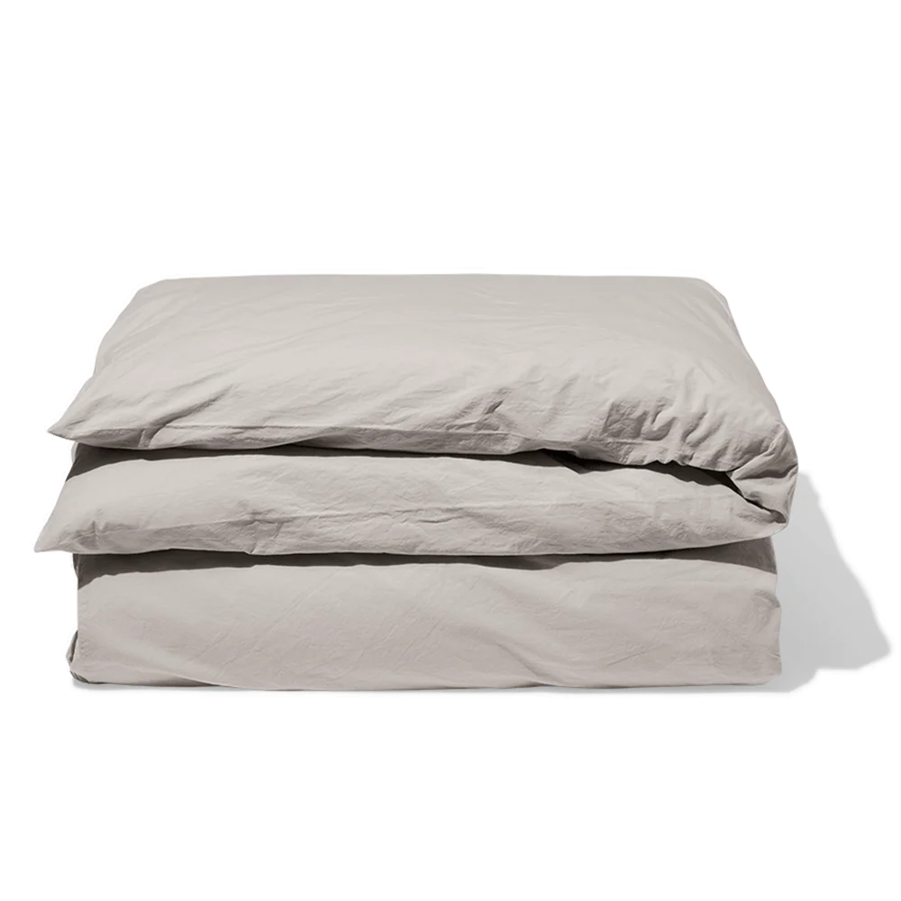 Housse de couette en percale de coton - Gris Pavot - Image 8