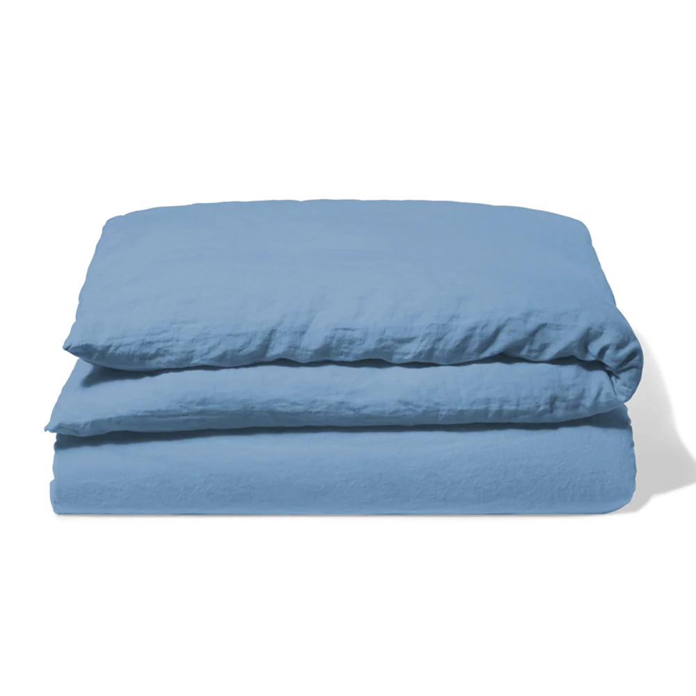 Housse de couette en lin lavé - Bleu Primaire - Image 7