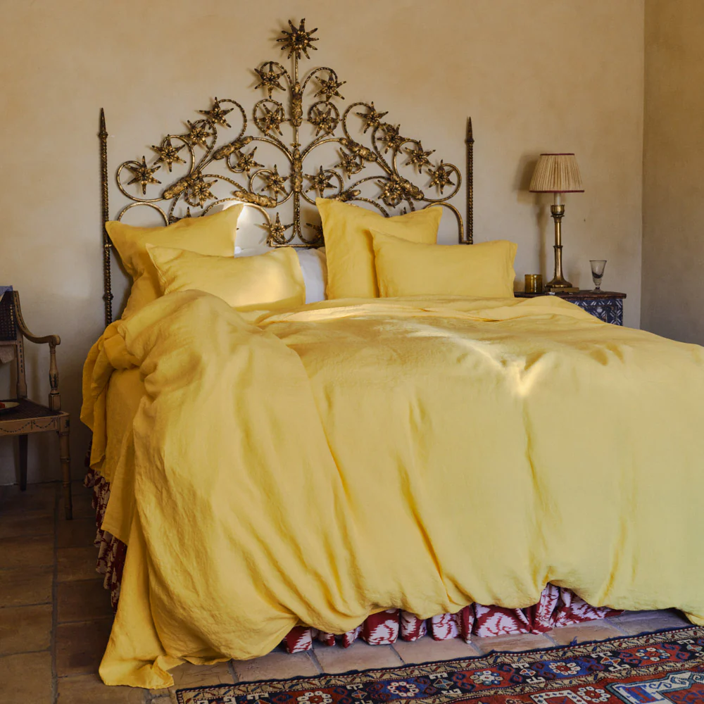 Housse de couette en lin lavé - Jaune Citronnade - Image 8