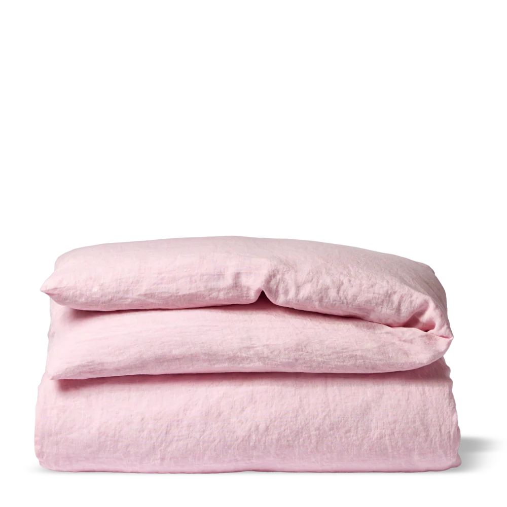 Housse de couette en lin lavé - Rose Granité - Image 3