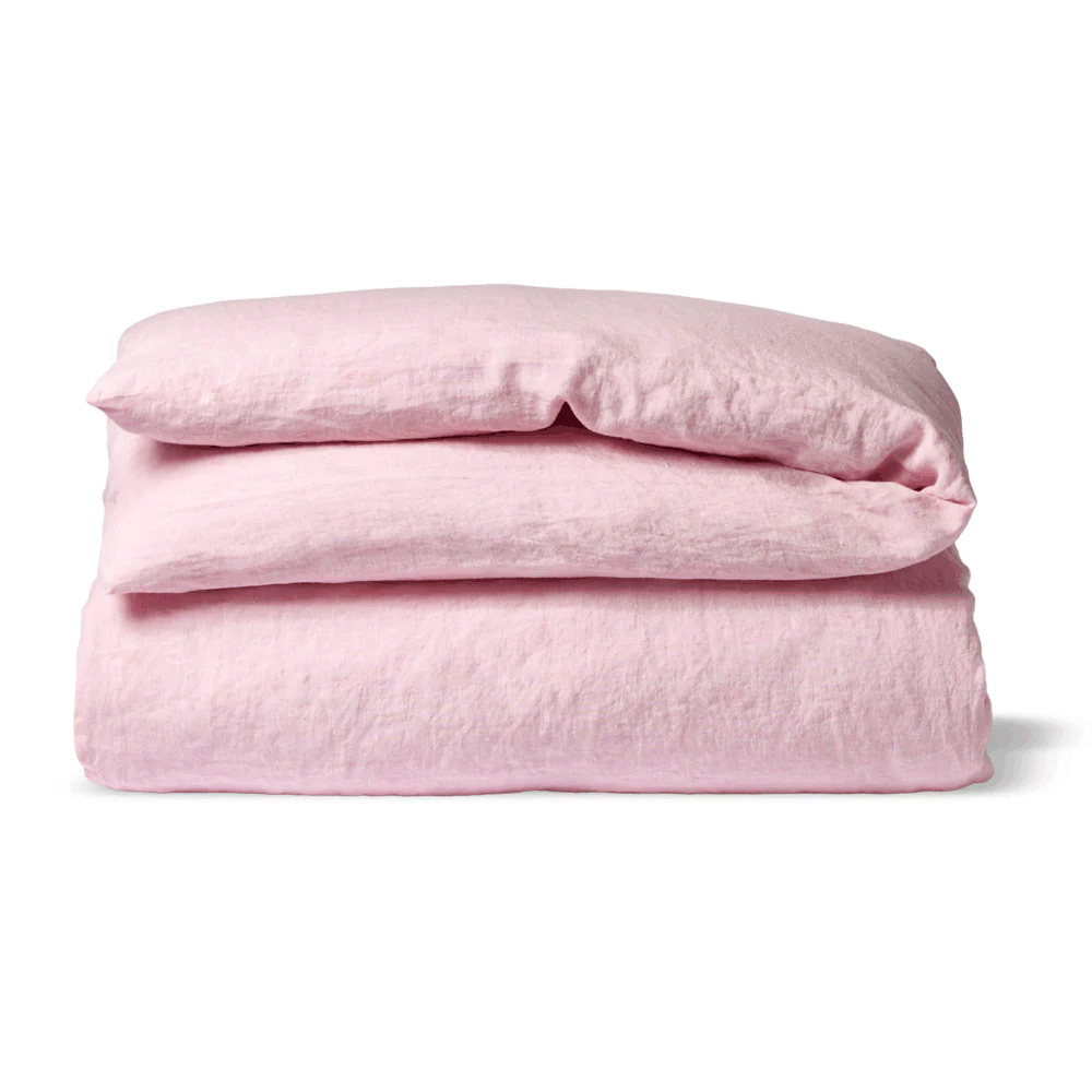 Housse de couette en lin lavé - Rose Granité - Image 7