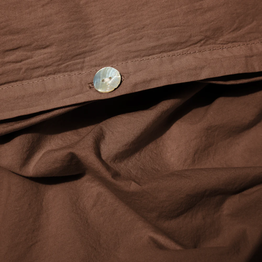 Housse de couette en percale de coton - Marron Cargo - Image 4