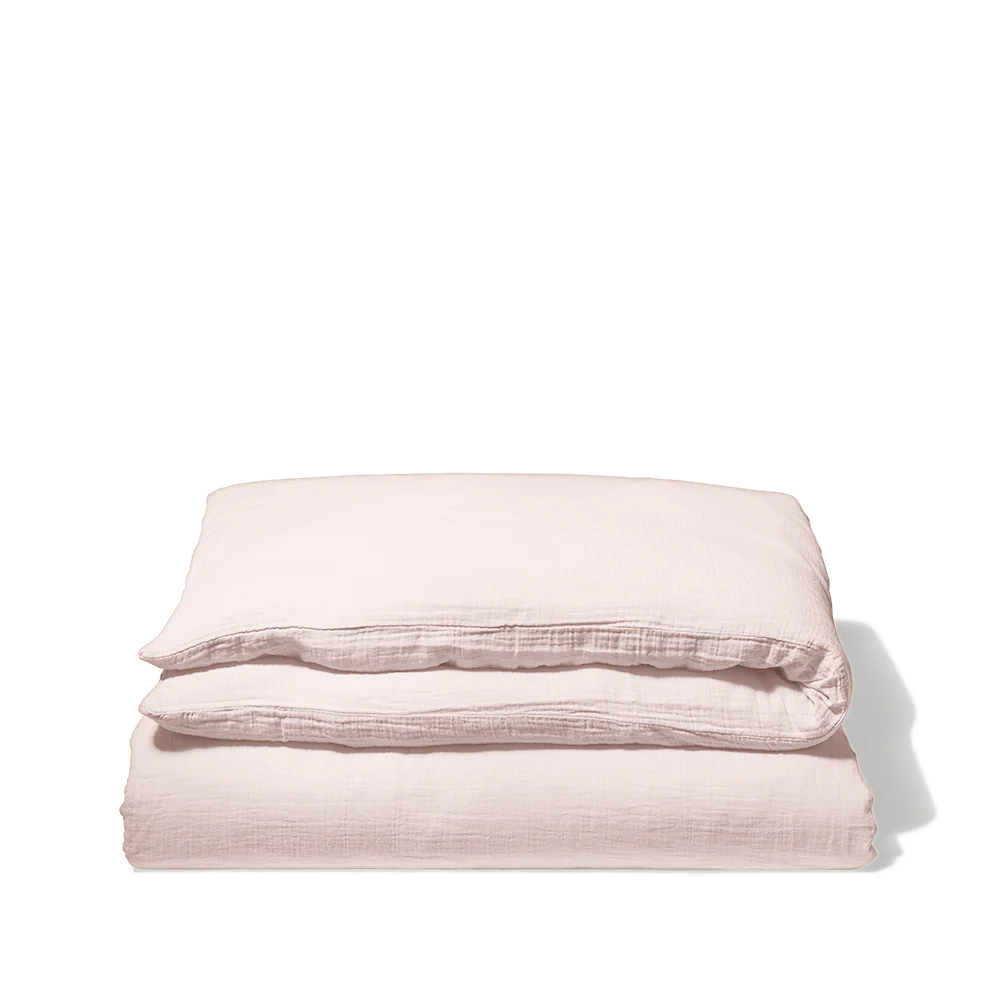 Housse de couette en gaze de coton - Rose de Bagatelle - Image 3