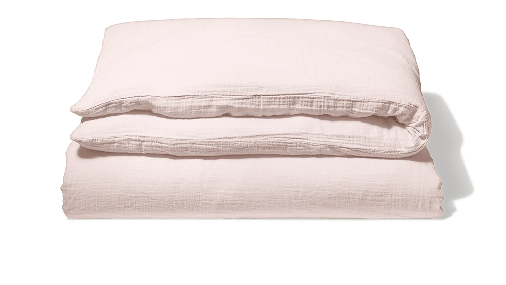Housse de couette en gaze de coton - Rose de Bagatelle - Image 5