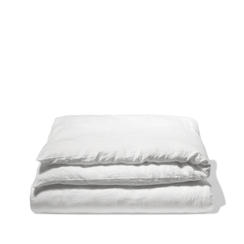 Housse de couette en lin lavé - Blanc Optique - Image 3