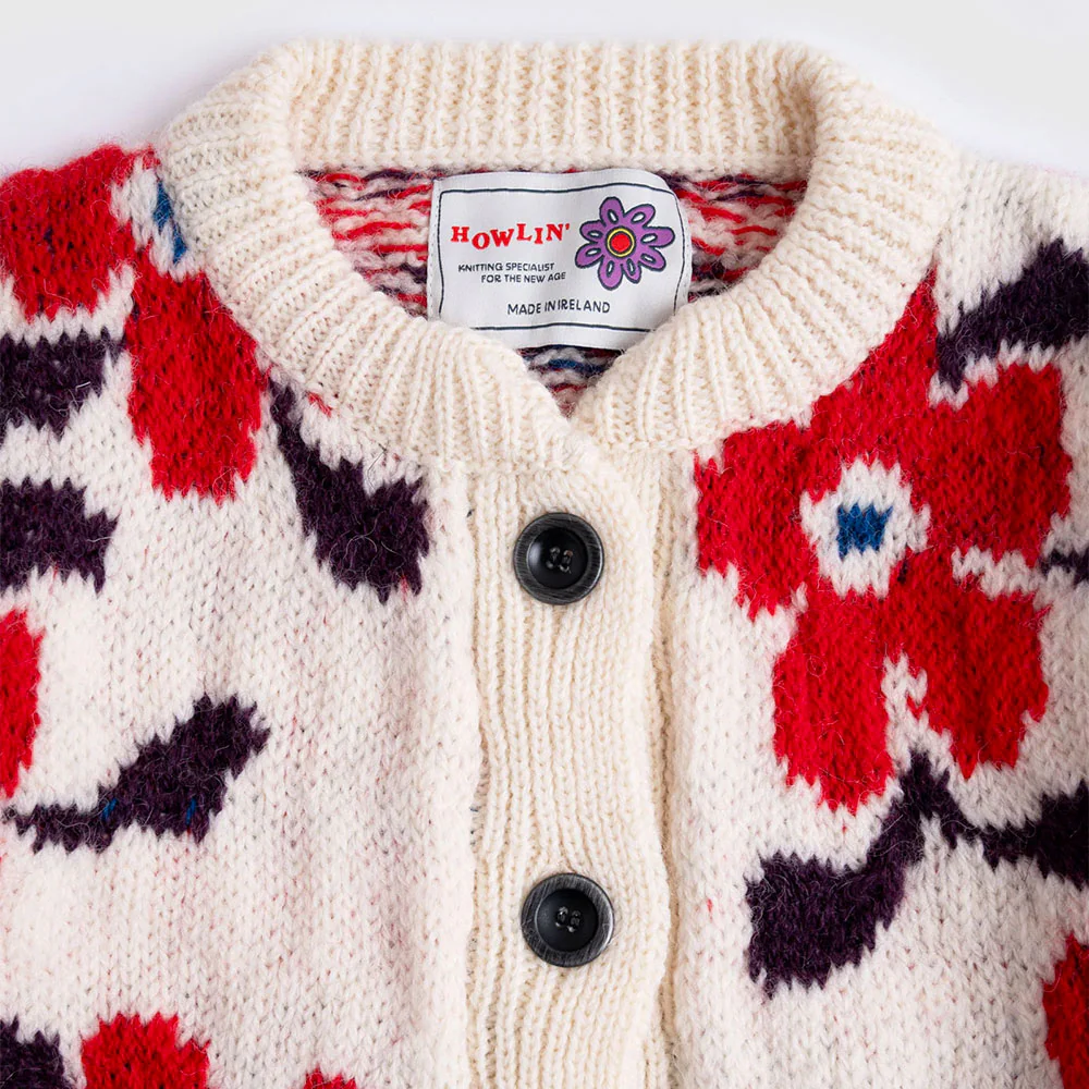 Howlin' - Cardigan Flower In Space - Cerise - Image 5