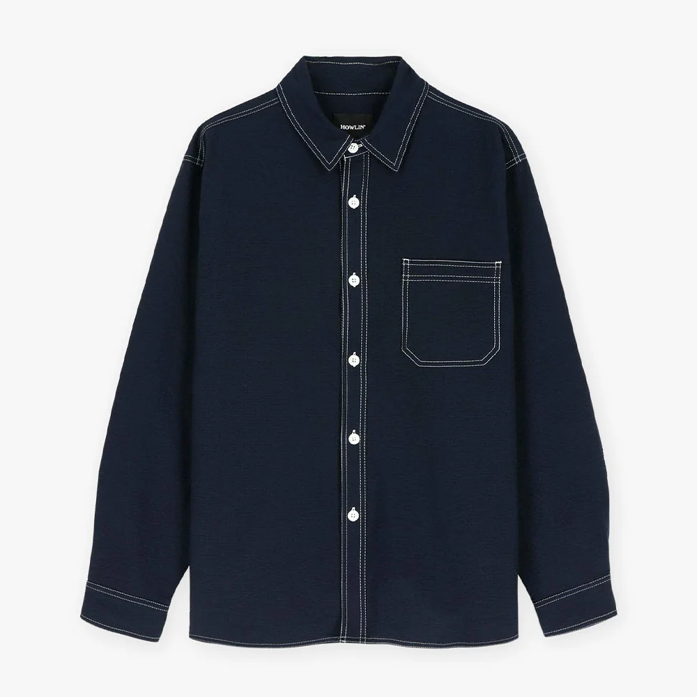 Howlin' - Chemise Everyday Seersucker - Marine