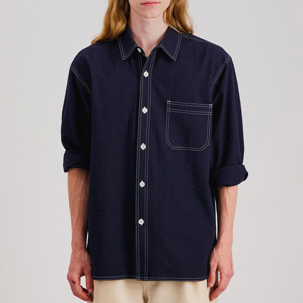 Howlin' - Chemise Everyday Seersucker - Marine - Image 2