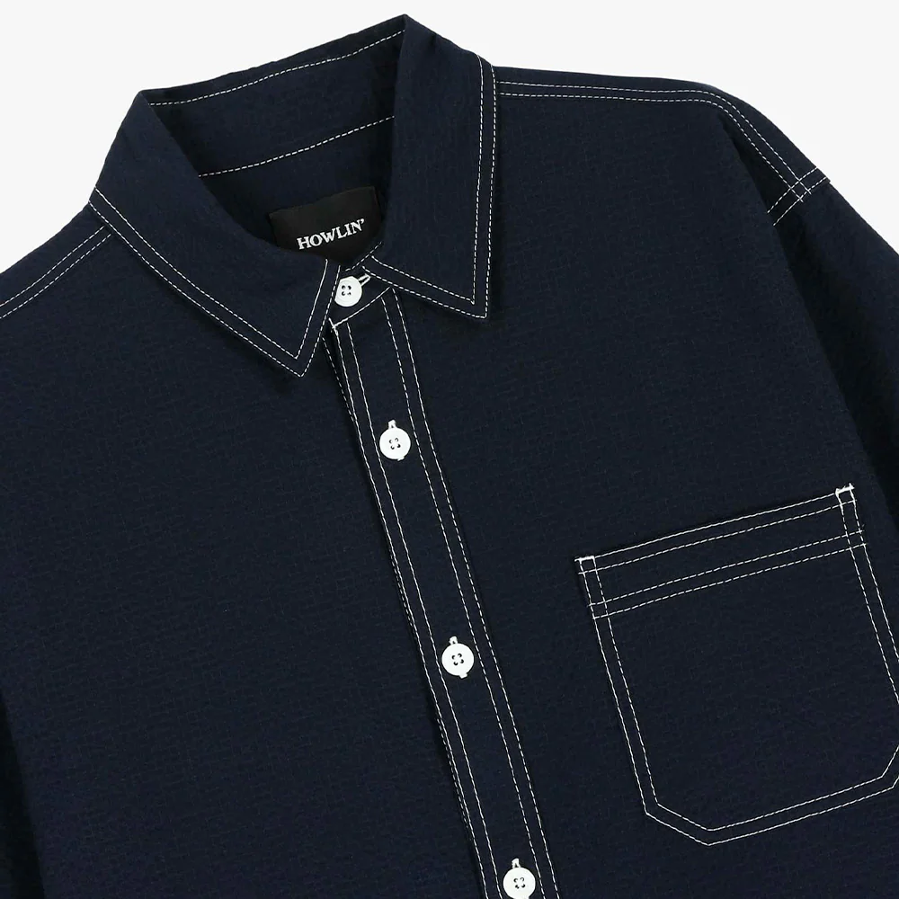 Howlin' - Chemise Everyday Seersucker - Marine - Image 3