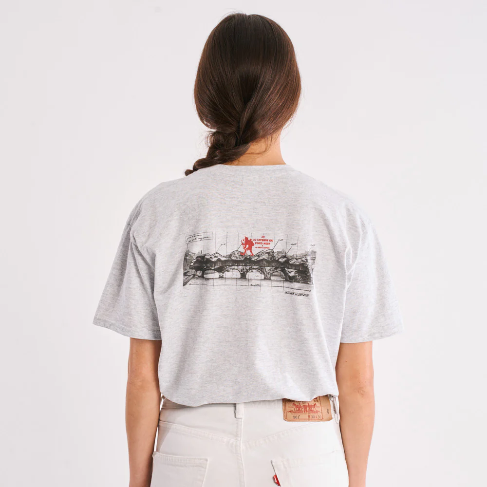 La Caverne du Pont-Neuf x Au Vieux Campeur - T-shirt - Gris Clair - Image 6