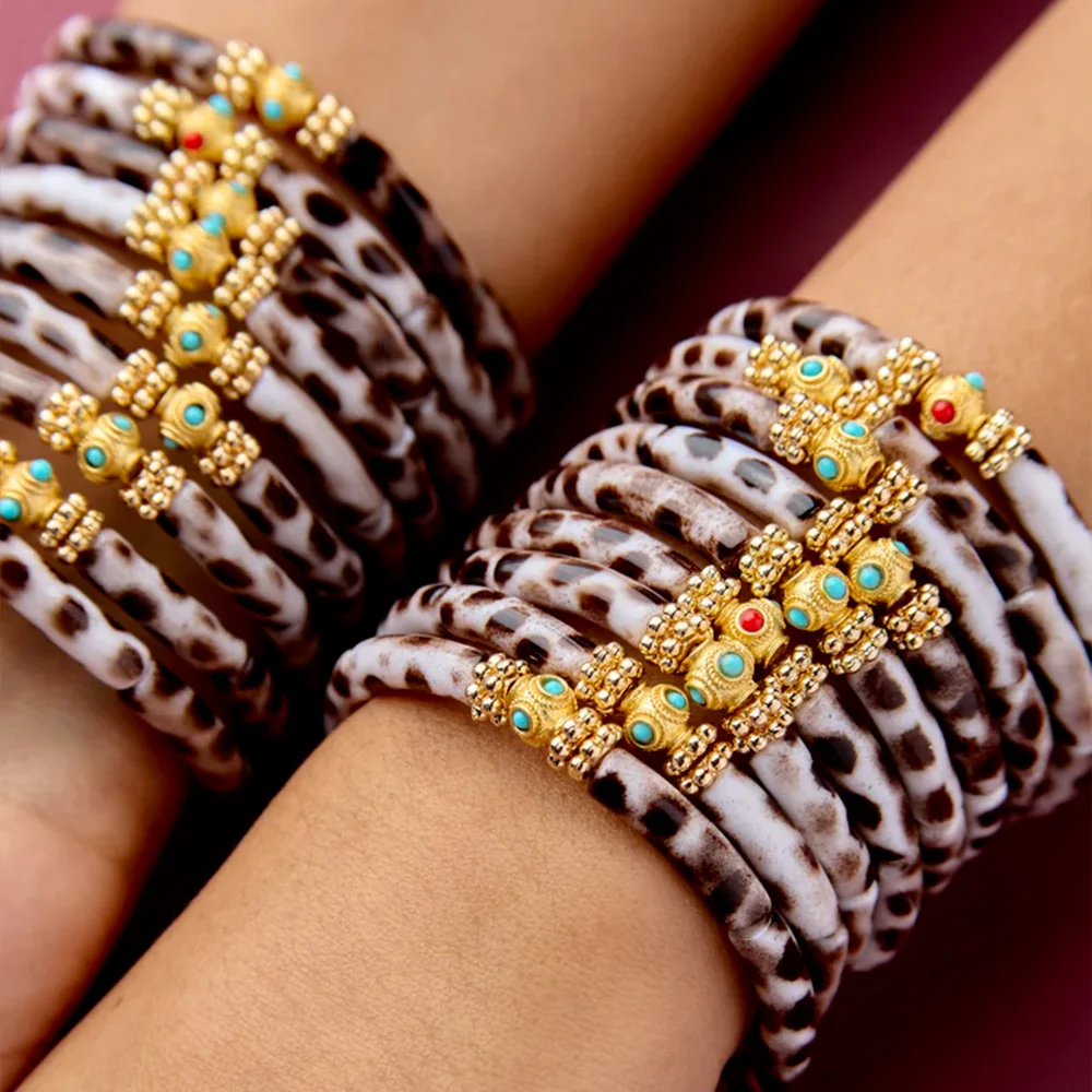 Juhu - Bracelet Duo Mini Leo - Blanc & Marron - Image 3