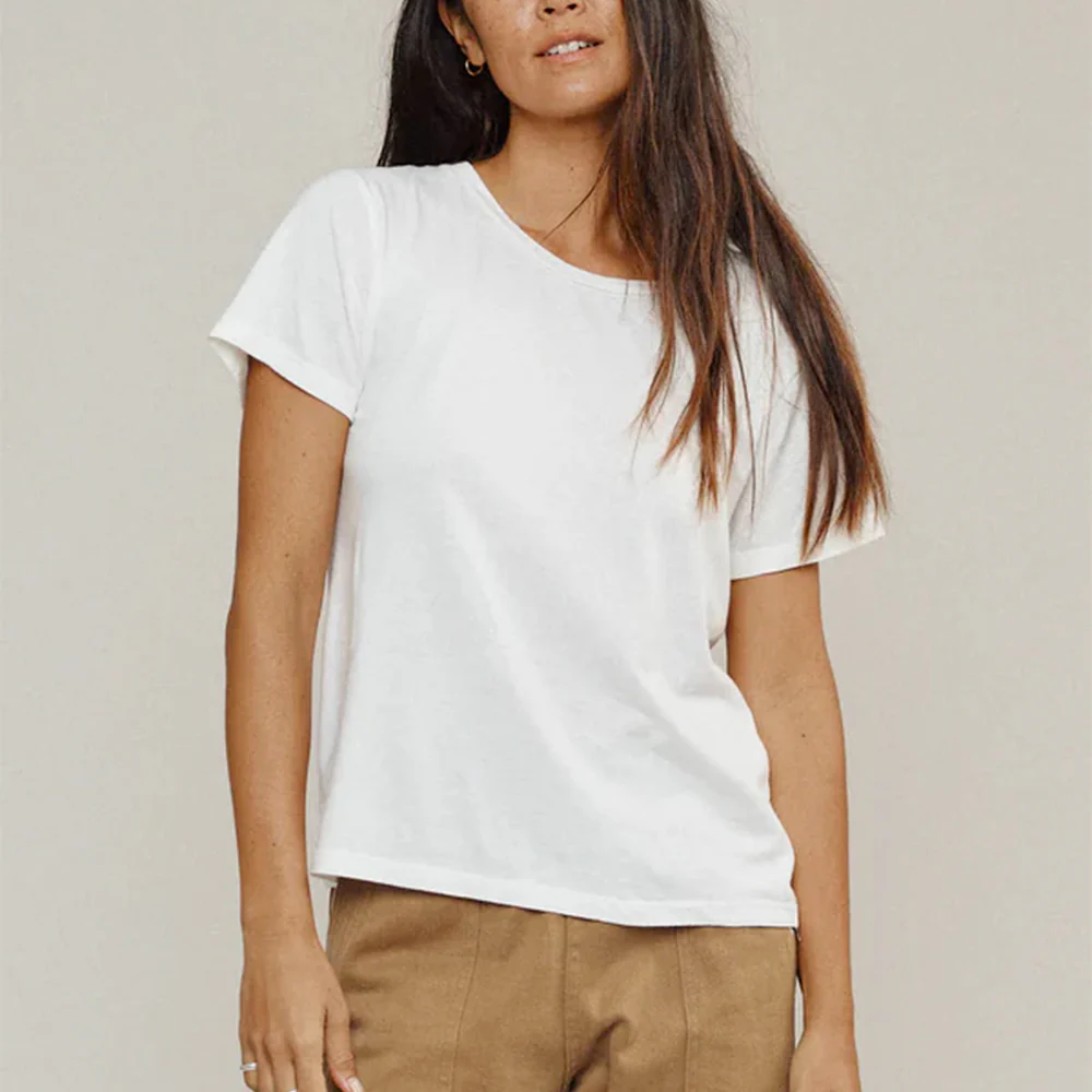Jungmaven - T-shirt Ojai - Blanc Washed - Image 2