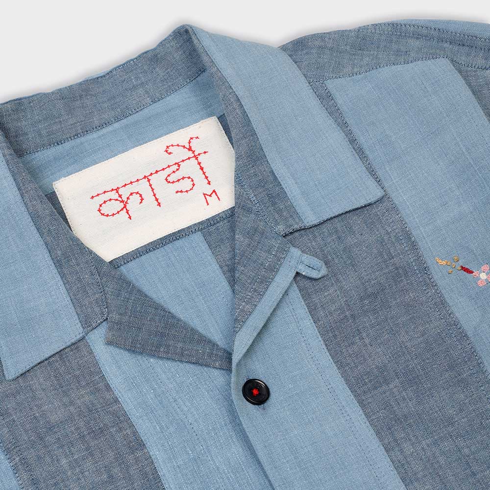 Kardo - Chemise Ronen - Bleu Mélange - Image 3