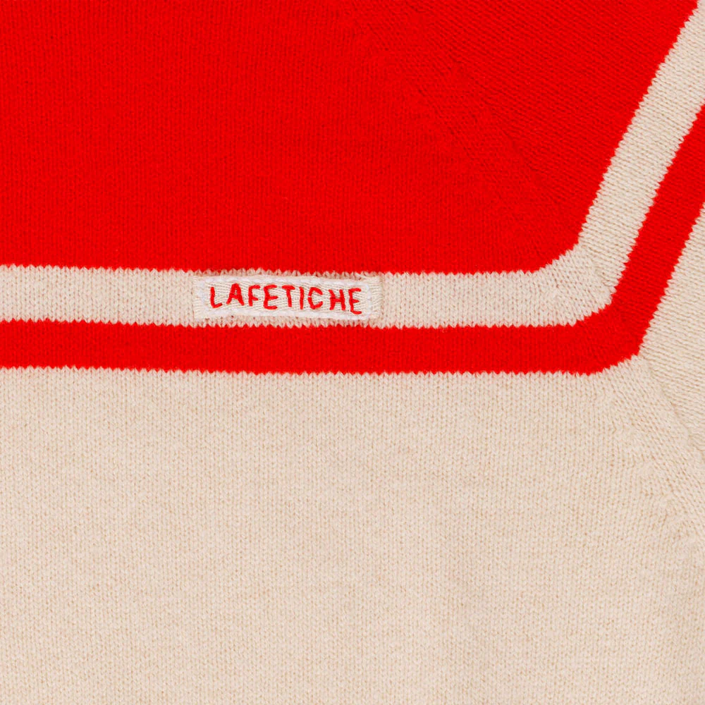 La Fetiche - Maille Ady - Rouge Ecru et Rose - Image 3