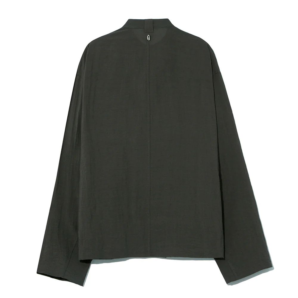 Le 17 septembre - Chemise Stand Collar - Gris - Image 2
