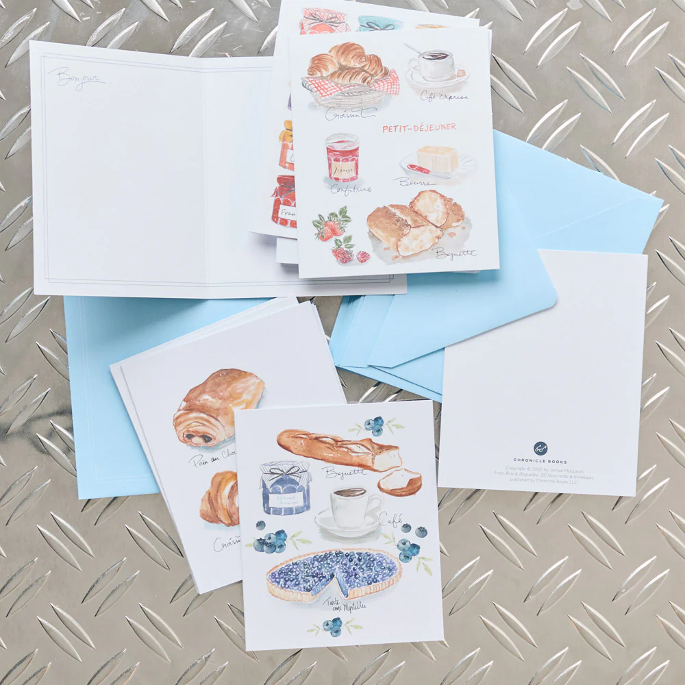 Livre de cartes postales - Brie & Baguettes Carte Enveloppe