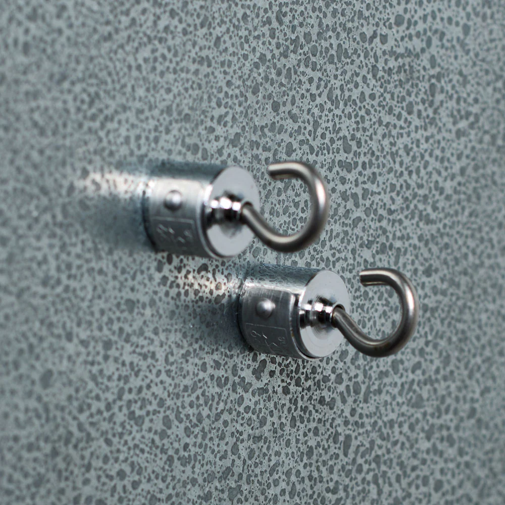 Lot de 2 crochets magnetiques - Chrome - Image 2