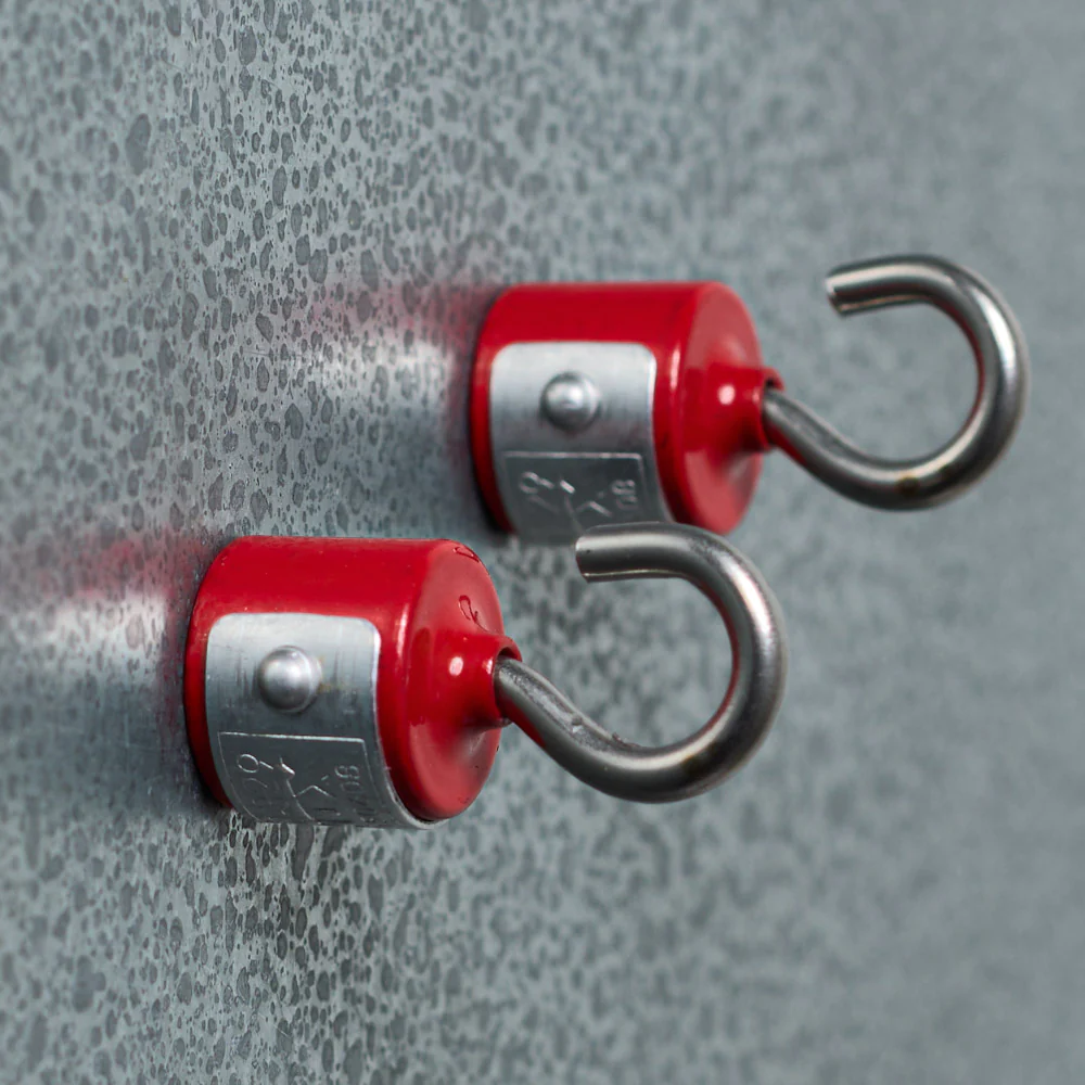 Lot de 2 crochets magnetiques - Rouge - Image 2