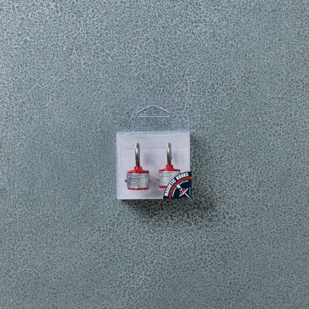 Lot de 2 crochets magnetiques - Rouge - Image 3