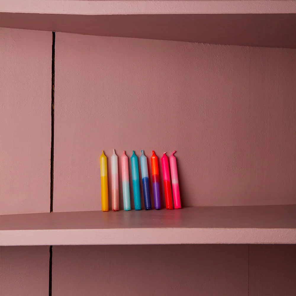 Set de 8 bougies anniversaire confetti - Image 3